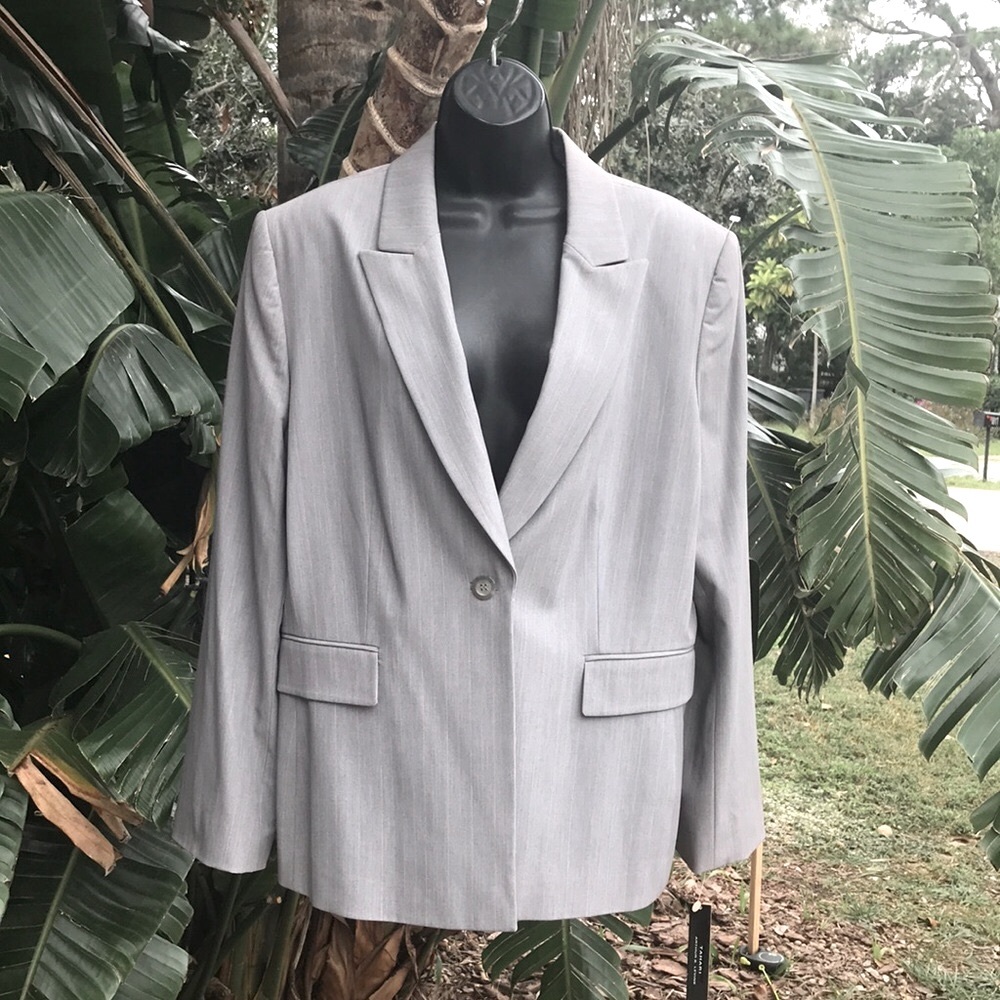 Tahiti long line single button suit jacket